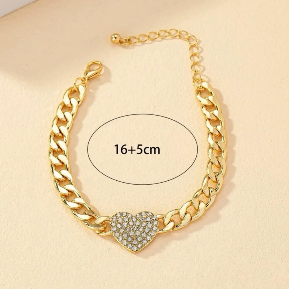 Rhinestone Heart Decor Bracelet Gift - Picture 4 of 4
